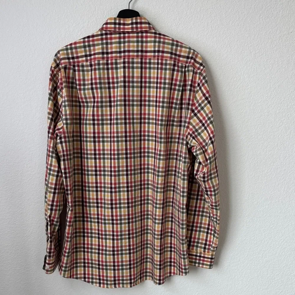 L.L. Bean Men's Checkered Traditional Fit‎ Button Down Shirt, size M-REG